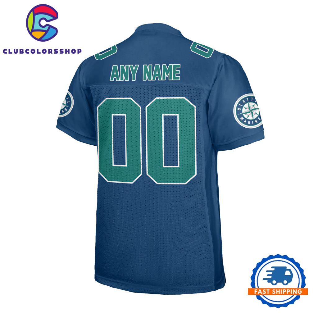 MLB Seattle Mariners Special Logo Team Design Football Jersey MLB Seattle Mariners Special Logo Team Design Football Jersey