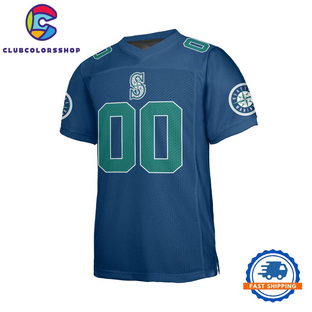 MLB Seattle Mariners Special Logo Team Design Football Jersey