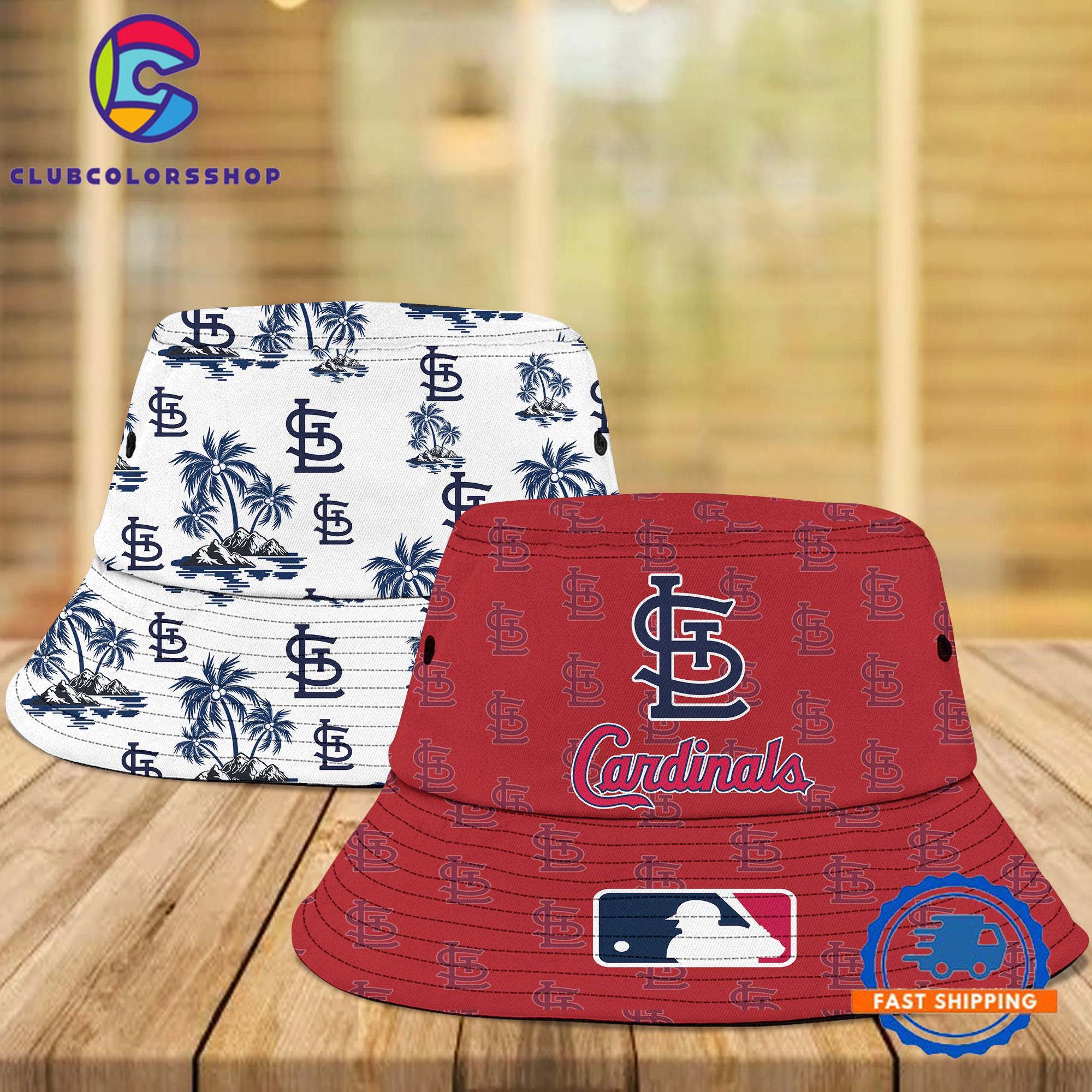 MLB St Louis Cardinals Bucket Hats, Baseball Two Sided Design Fisherman’s Hat