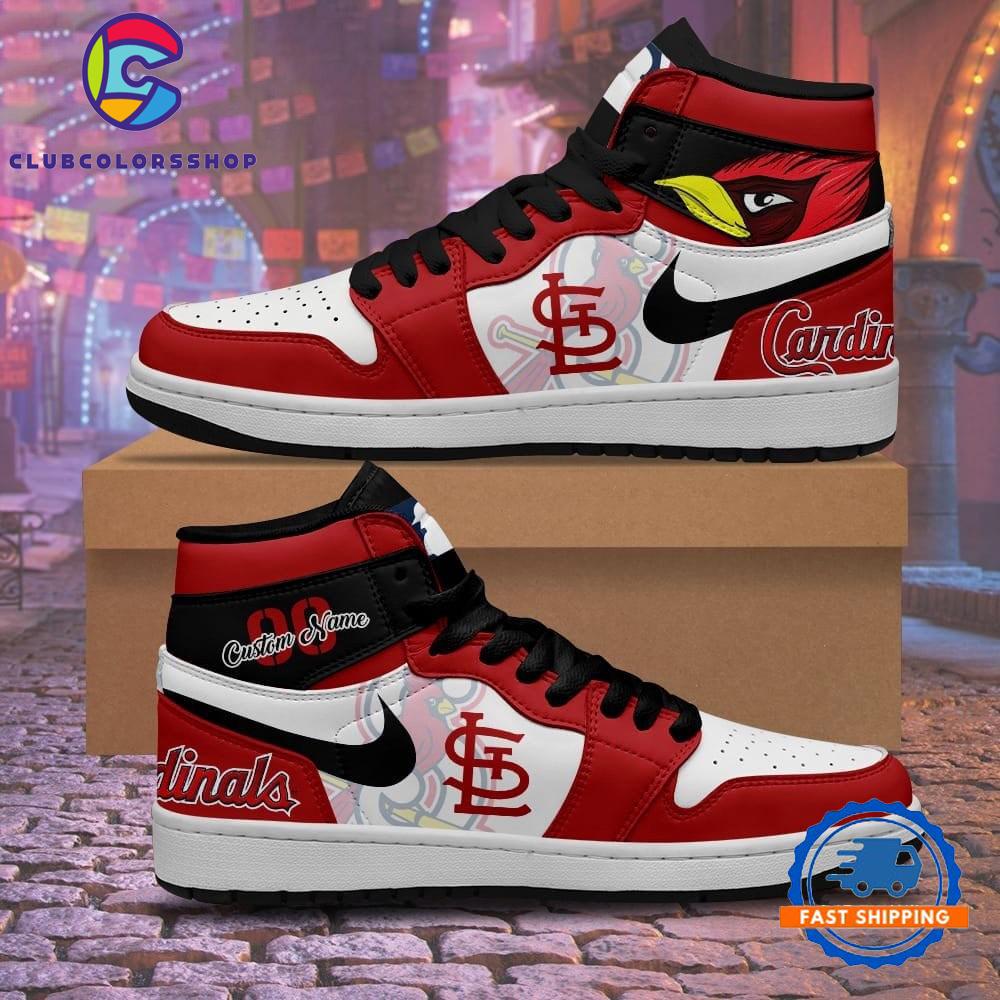 MLB St. Louis Cardinals Personalized Air Jordan 1 Hightop Shoes