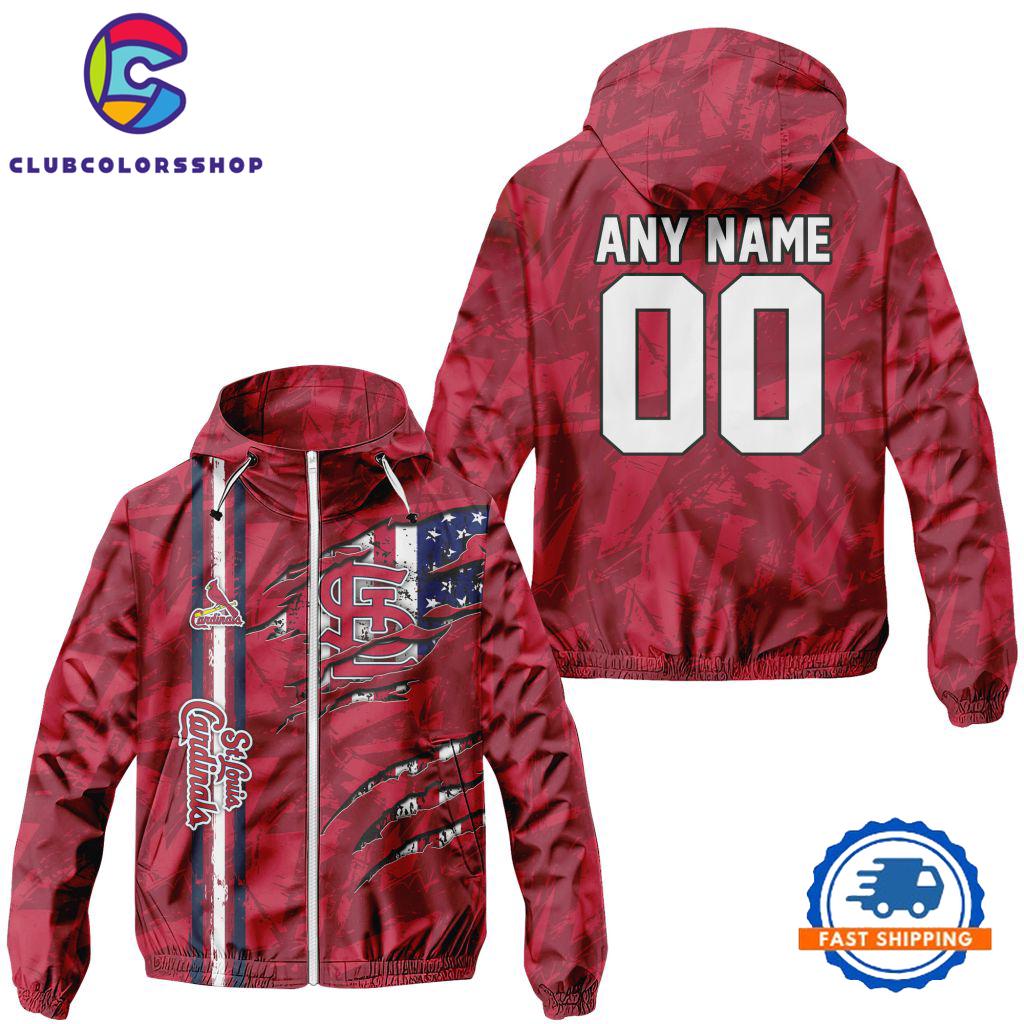 MLB St. Louis Cardinals Special Windbreaker Outdoor Jacket, Baseball Team Jacket