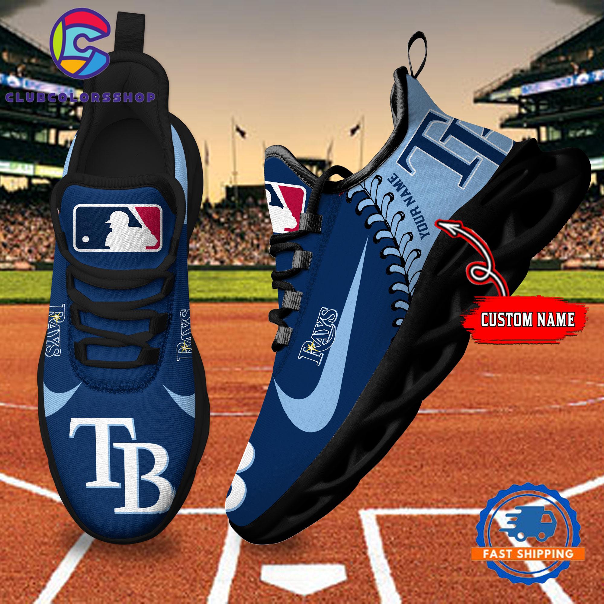 MLB Tampa Bay Rays Baseball Logo Team Custom Max Soul Shoes