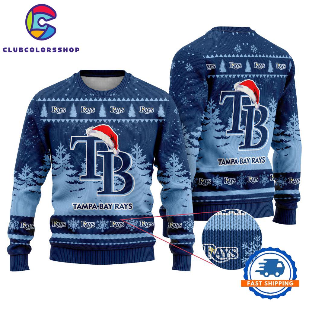 MLB Tampa Bay Rays Special Baseball Team Christmas Ugly Sweater Design