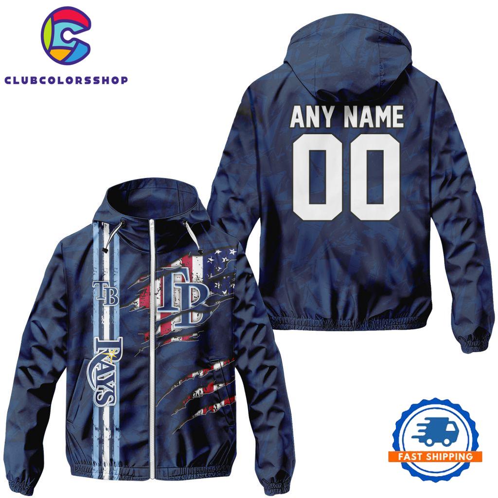MLB Tampa Bay Rays Special Windbreaker Outdoor Jacket, Baseball Team Jacket