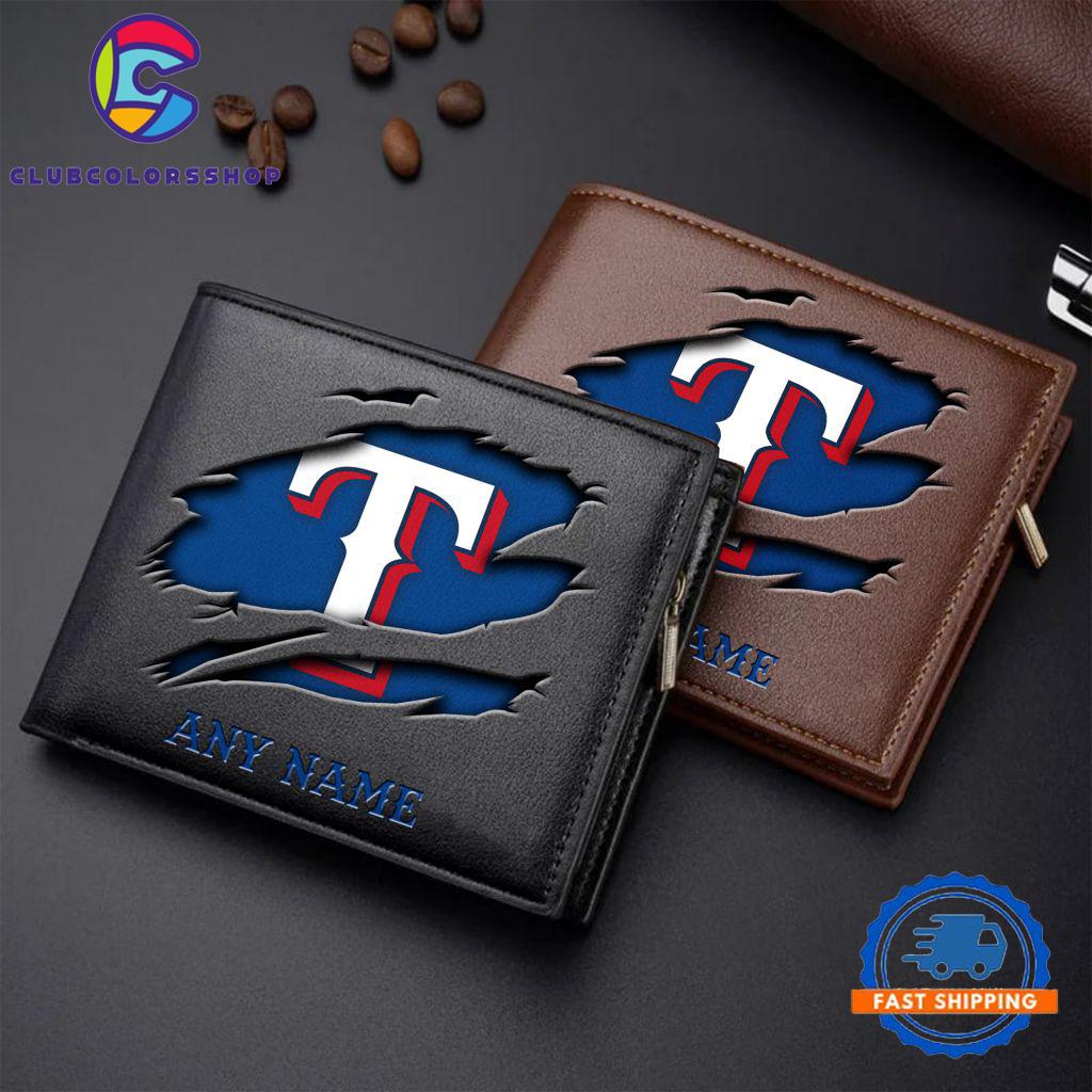 MLB Texas Rangers Baseball Logo Team Personalized Men’s Wallet Design