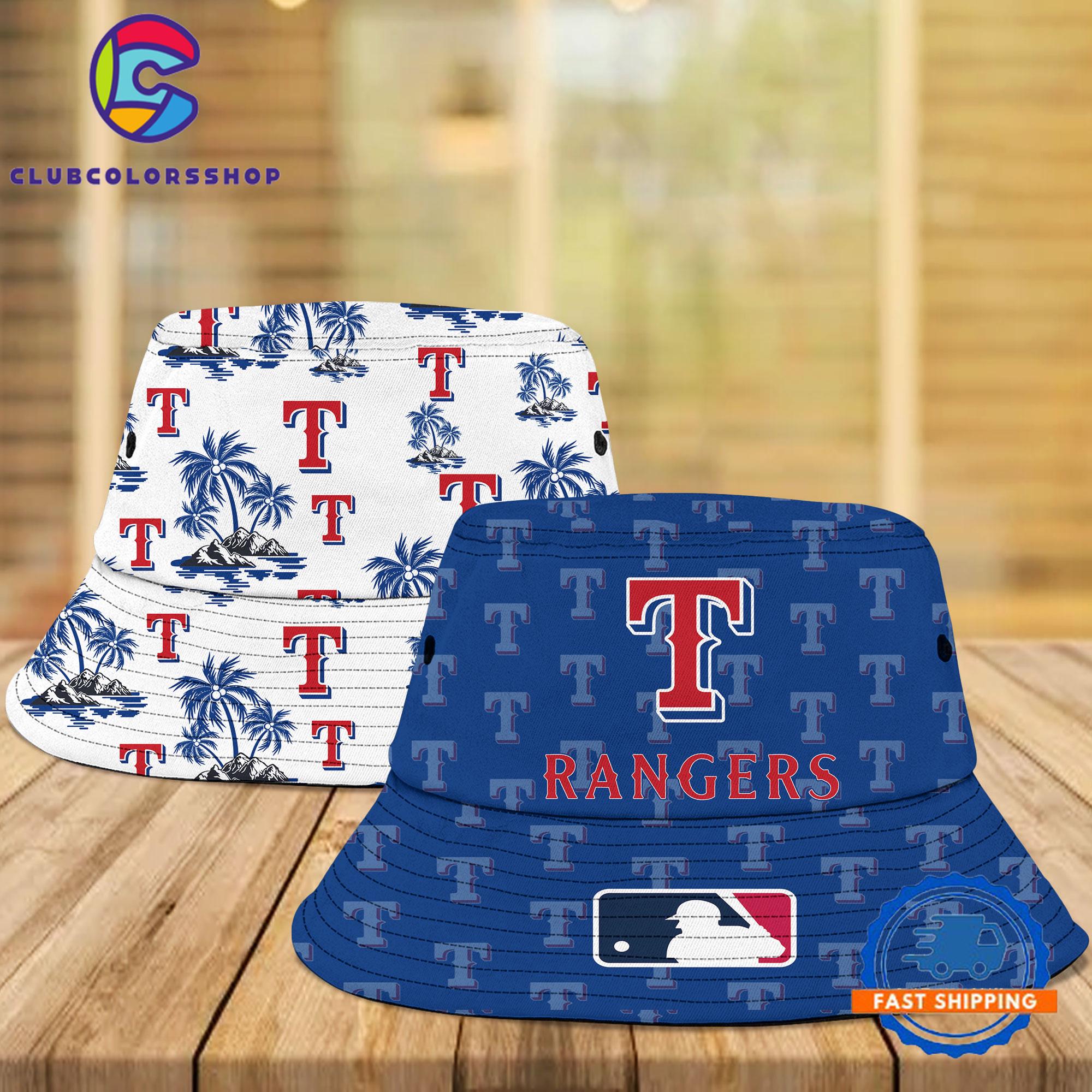 MLB Texas Rangers Bucket Hats, Baseball Two Sided Design Fisherman’s Hat