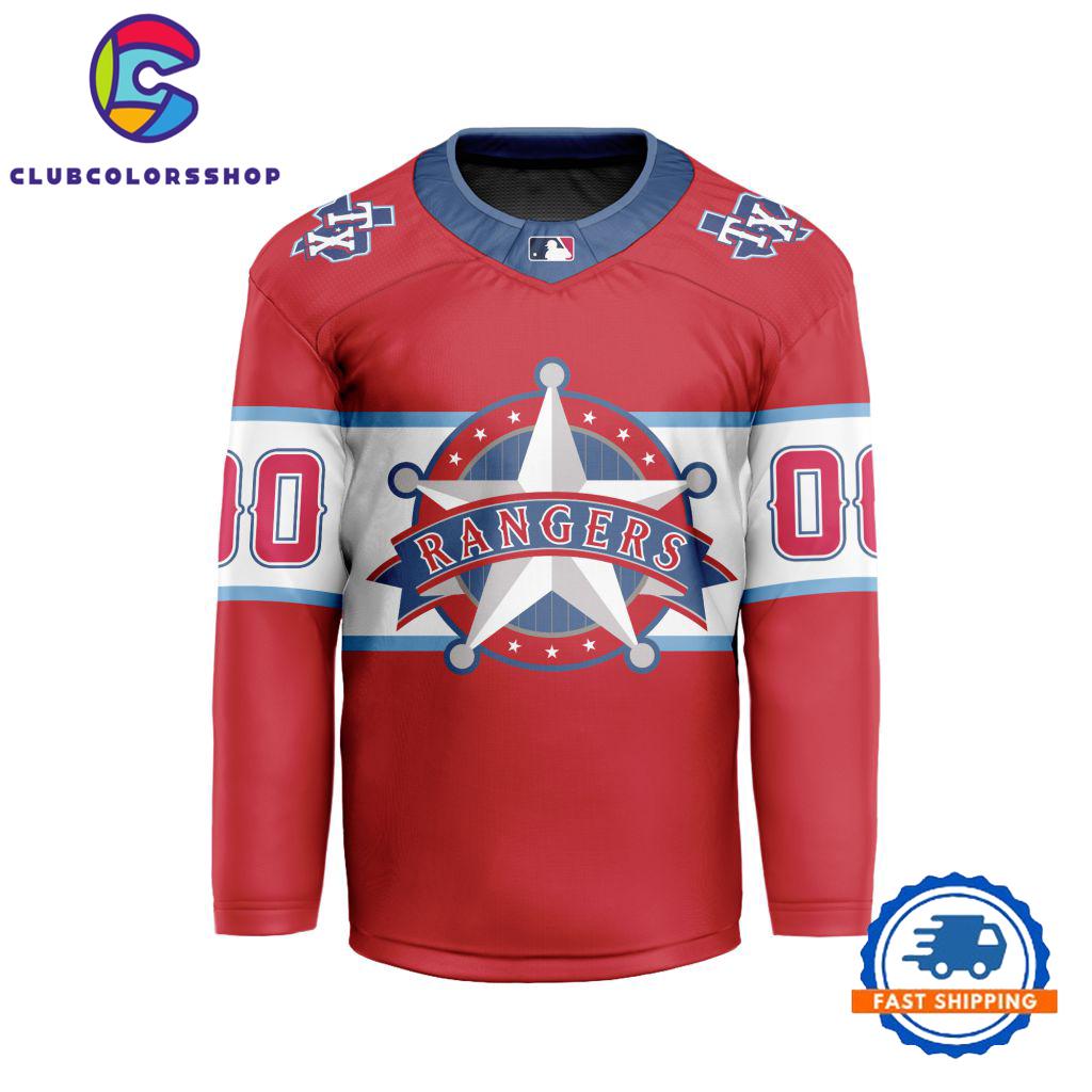 MLB Texas Rangers Special Hockey Jersey Design Concept