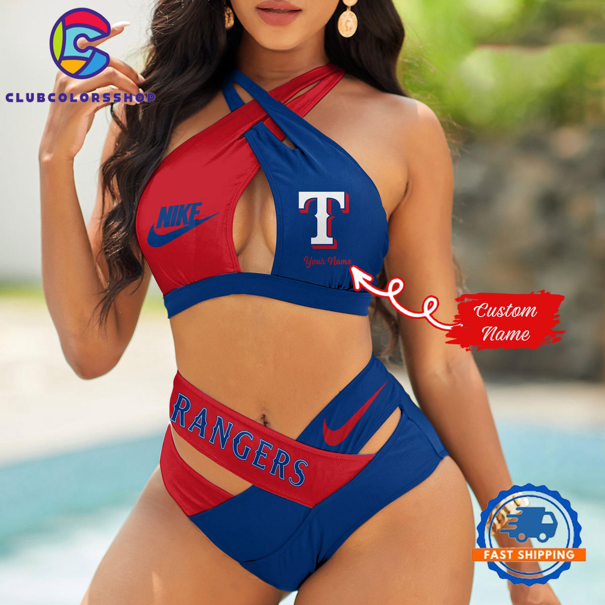 MLB Texas Rangers Summer Beach Women’s Bikini Suit Set