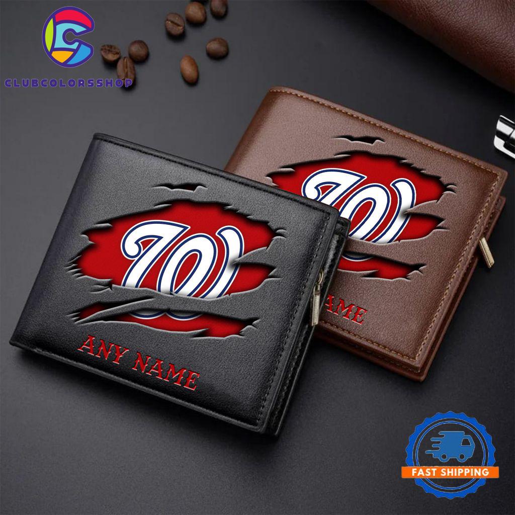 MLB Washington Nationals Baseball Logo Team Personalized Men’s Wallet Design