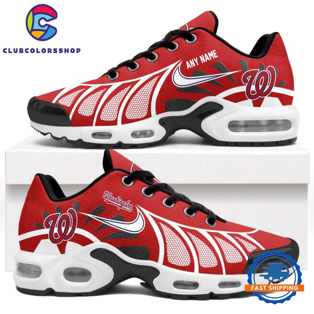 MLB Washington Nationals Personalized Air Max Plus Shoes, Baseball Team Logo TN Shoes Design