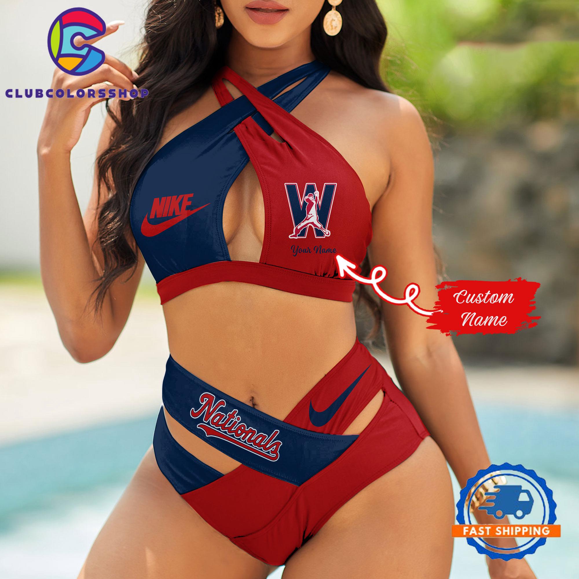 MLB Washington Nationals Summer Beach Women’s Bikini Suit Set