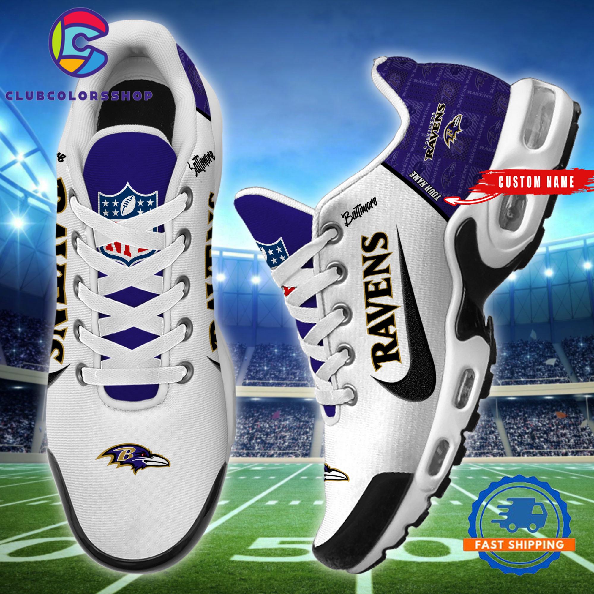 NFL Baltimore Ravens Logo Team Air Max Plus Shoes Design