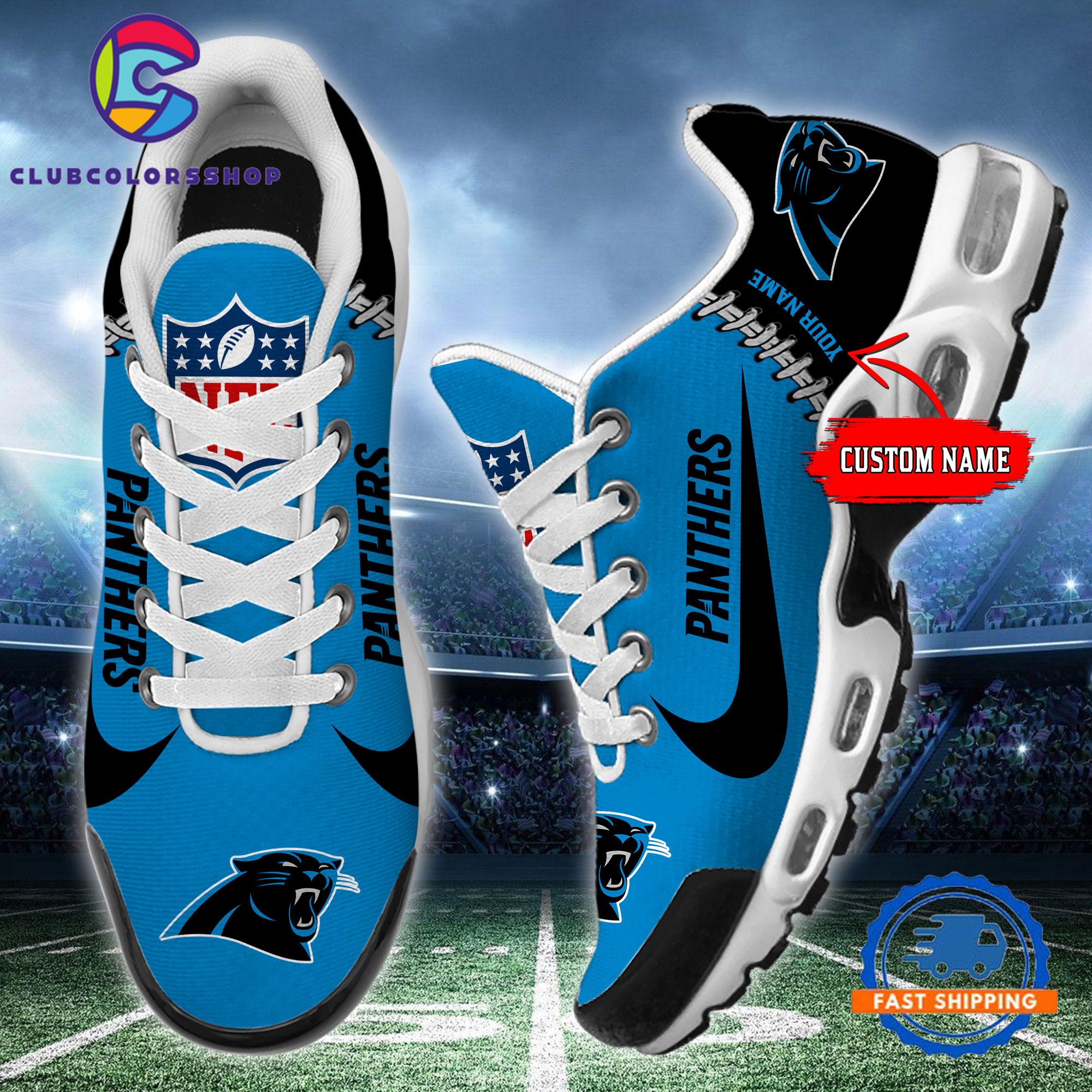 NFL Carolina Panthers Custom Name Air Max Plus Shoes, Football Team TN Shoes Design