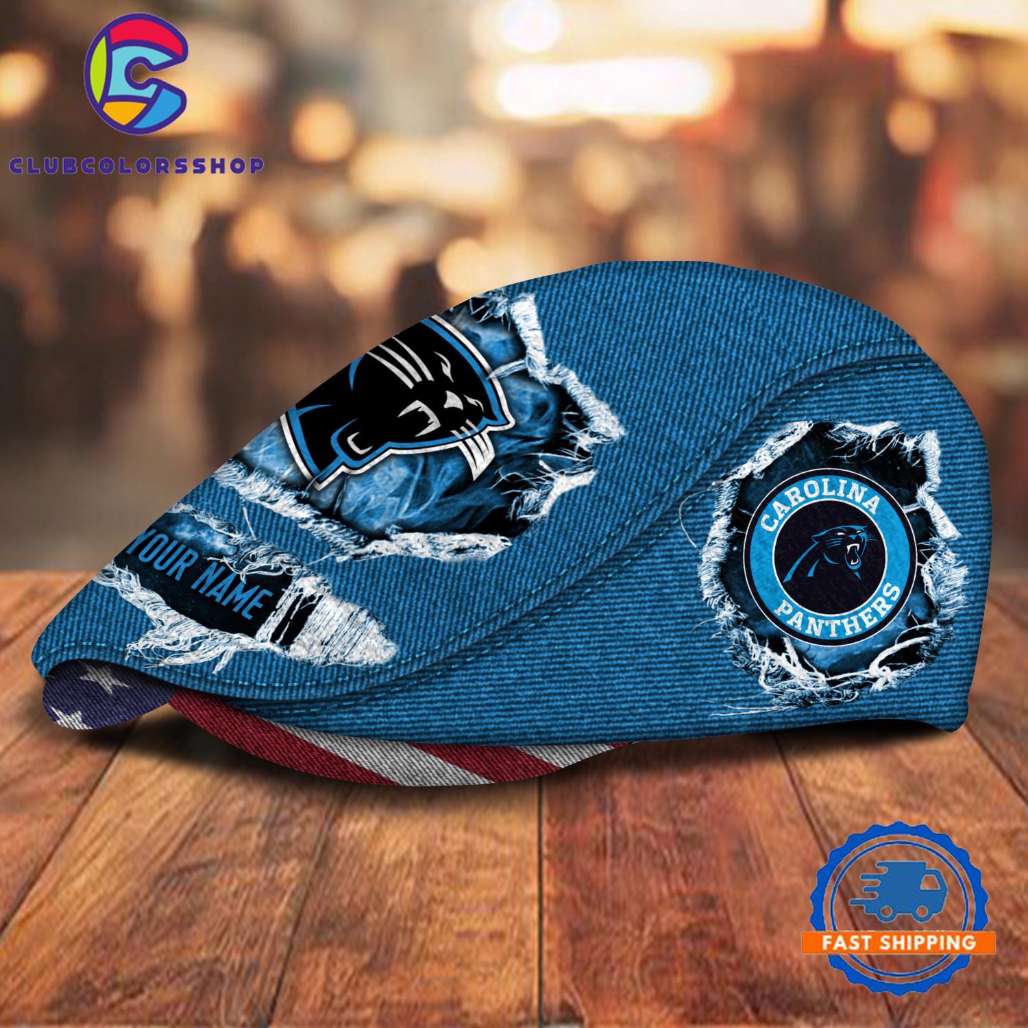 NFL Carolina Panthers Special Football Team Logo Custom Jeff Cap Design