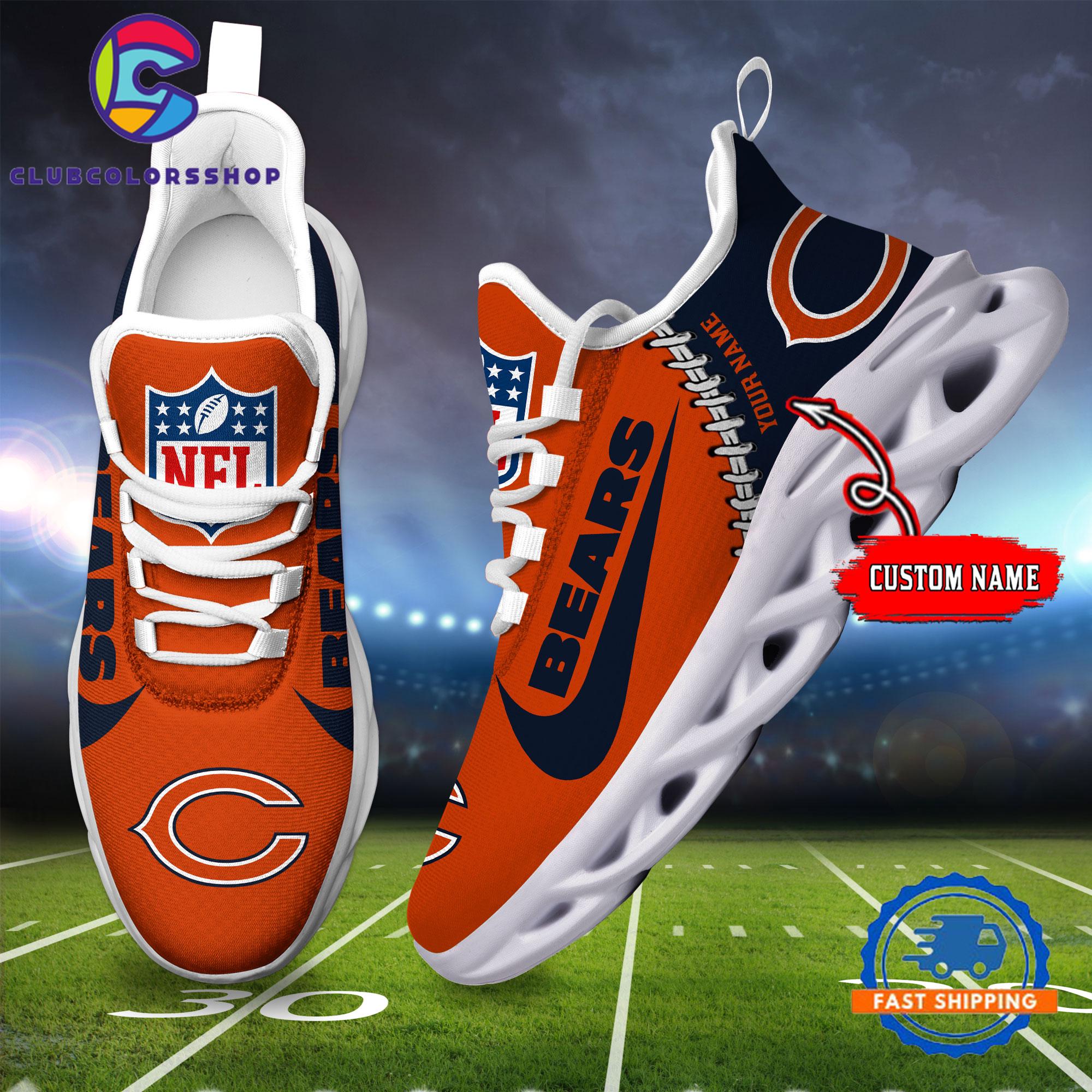 NFL Chicago Bear Football Team Custom Name Max Soul Shoes NFL Chicago Bear Football Team Custom Name Max Soul Shoes