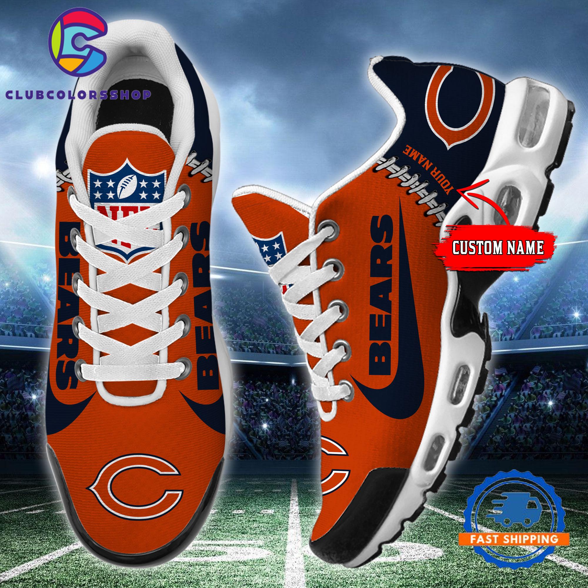 NFL Chicago Bears Custom Name Air Max Plus Shoes, Football Team TN Shoes Design