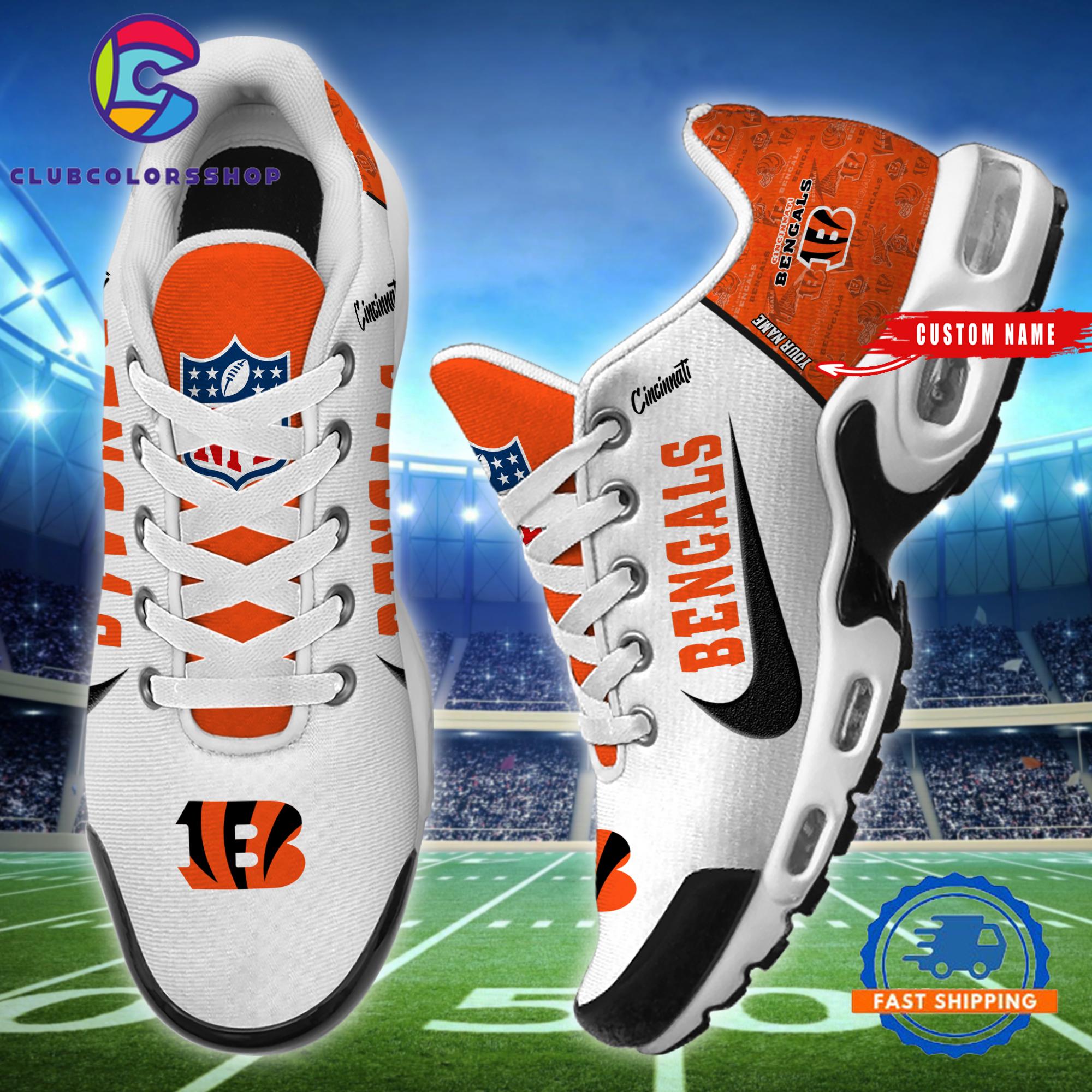 NFL Cincinnati Bengals Logo Team Air Max Plus Shoes Design NFL Cincinnati Bengals Logo Team Air Max Plus Shoes Design