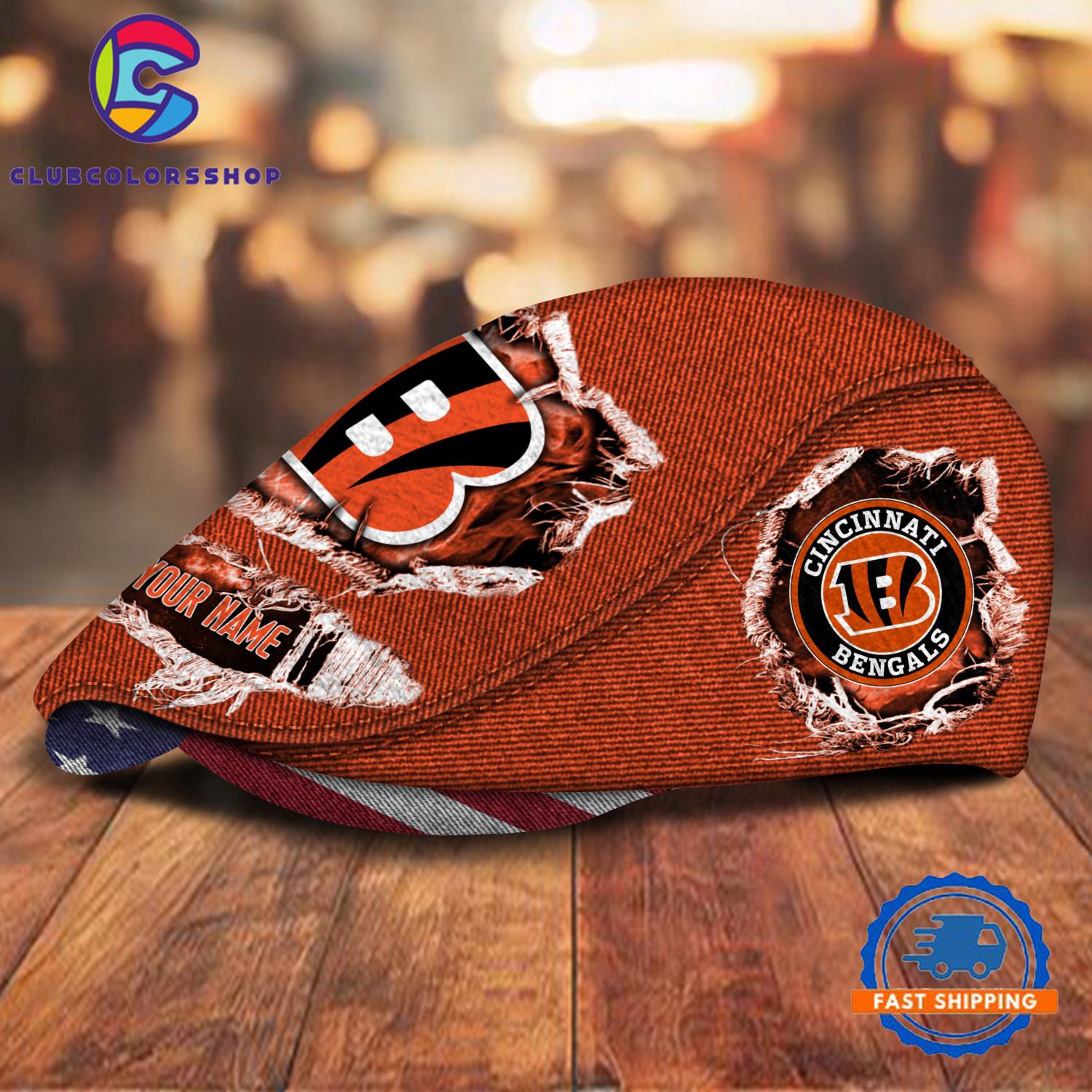 NFL Cincinnati Bengals Special Football Team Logo Custom Jeff Cap Design