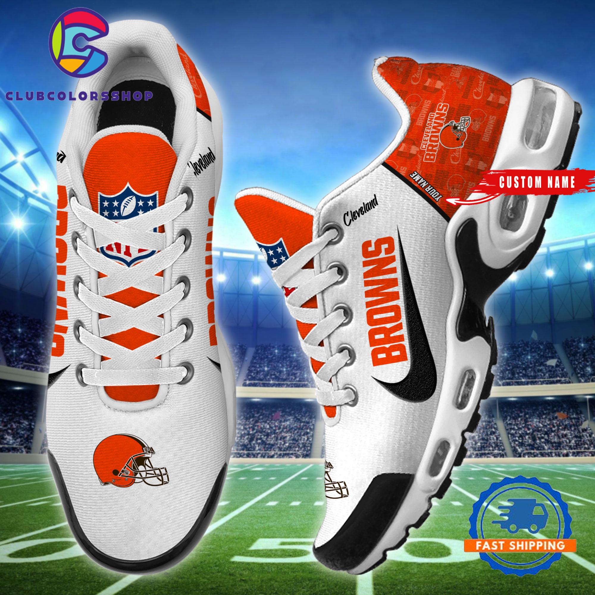 NFL Cleveland Browns Logo Team Air Max Plus Shoes Design