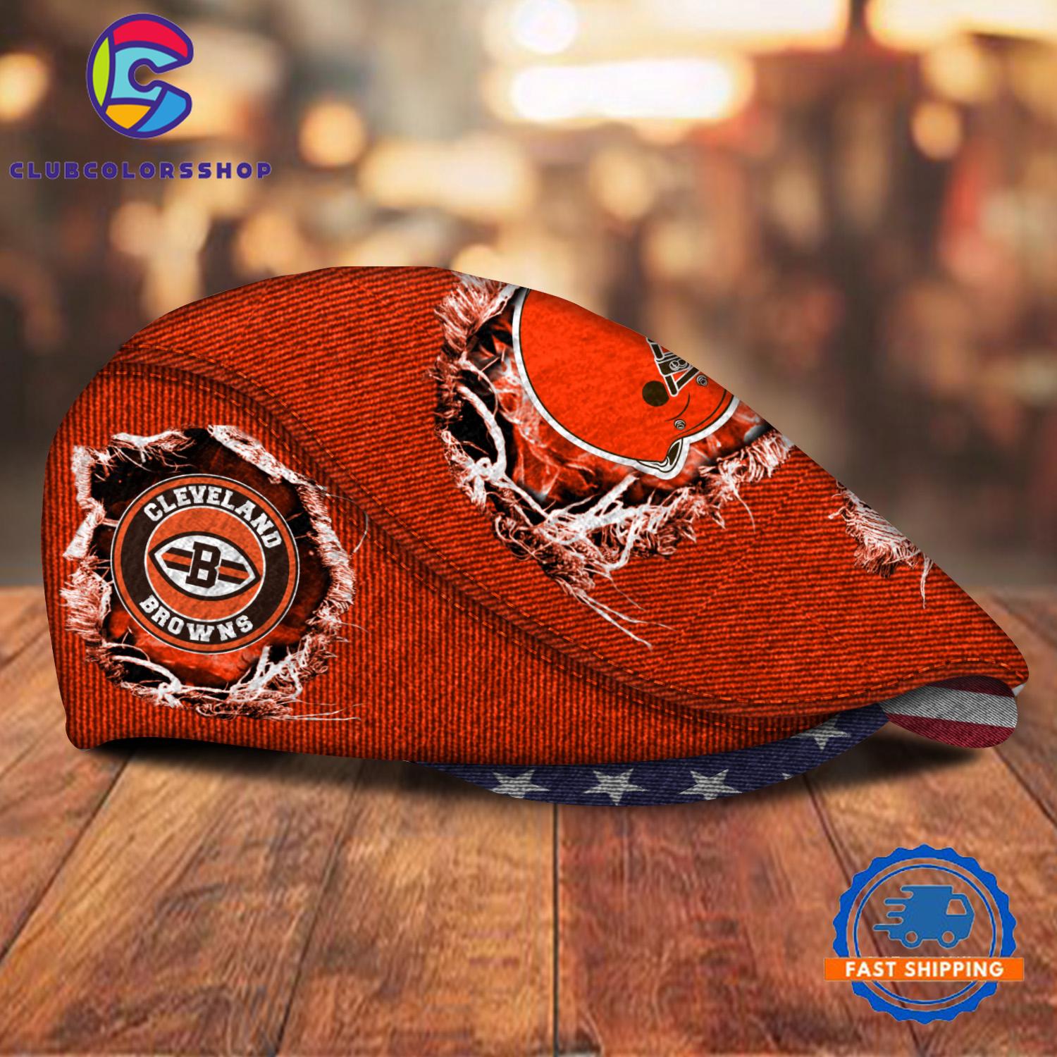 NFL Cleveland Browns Special Football Team Logo Custom Jeff Cap Design NFL Cleveland Browns Special Football Team Logo Custom Jeff Cap Design