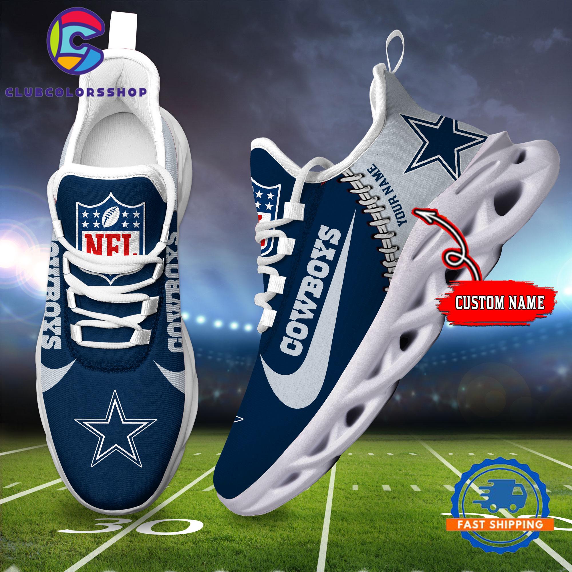 NFL Dallas Cowboys Football Team Custom Name Max Soul Shoes NFL Dallas Cowboys Football Team Custom Name Max Soul Shoes