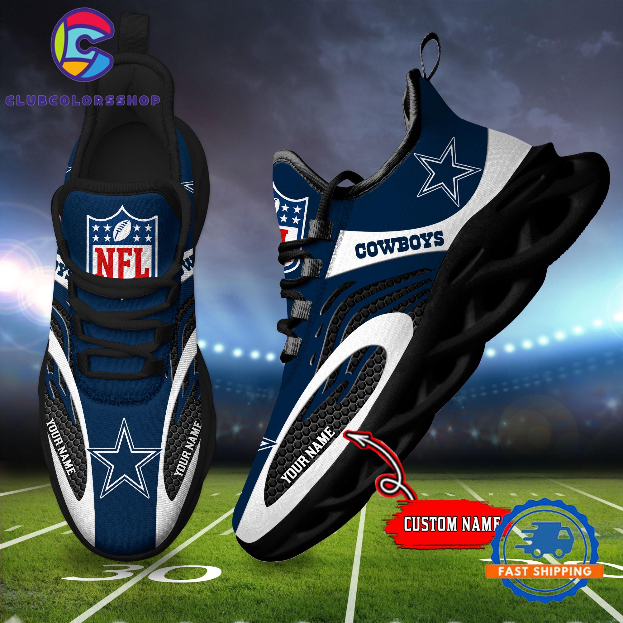 NFL Dallas Cowboys Max Soul Shoes, Football Team Design Sneaker