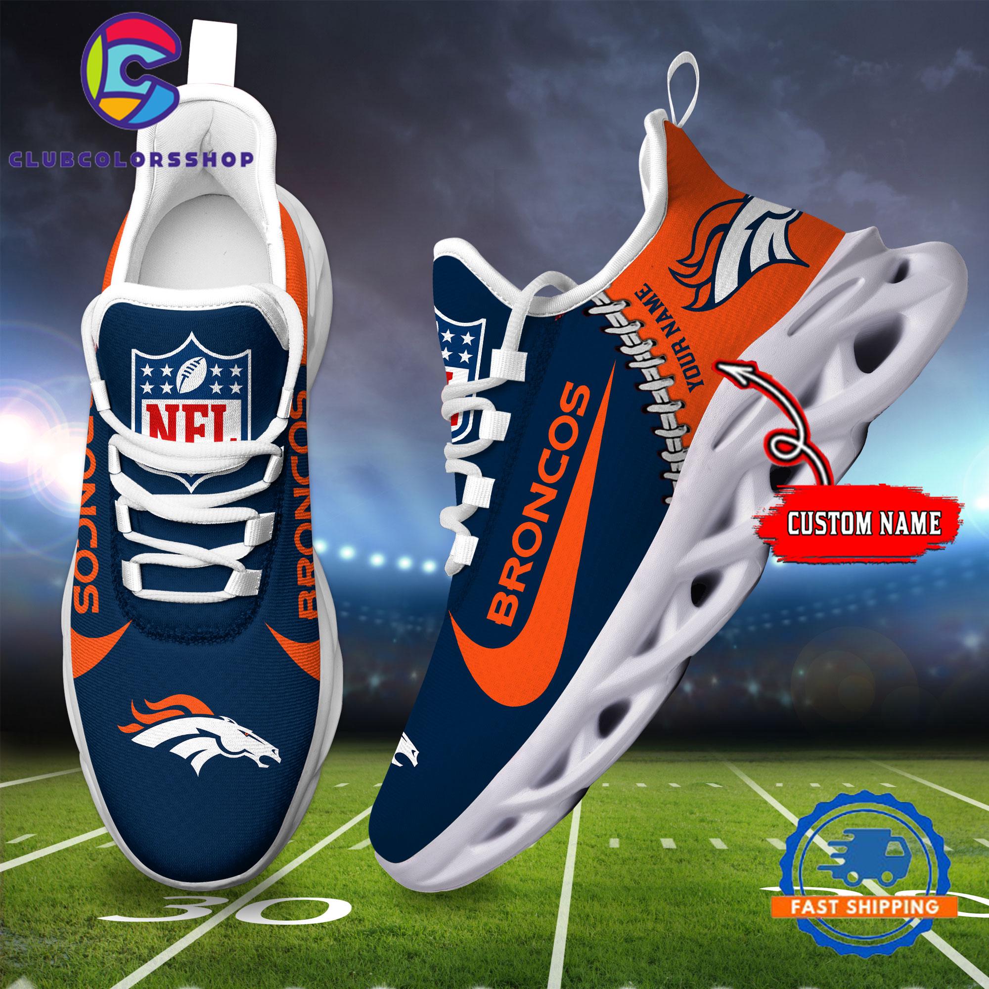 NFL Denver Broncos Football Team Custom Name Max Soul Shoes NFL Denver Broncos Football Team Custom Name Max Soul Shoes