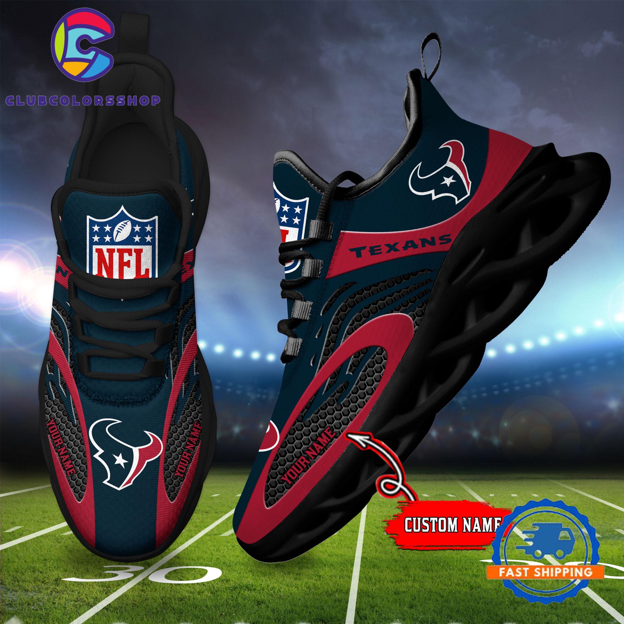 NFL Houston Texans Max Soul Shoes, Football Team Design Sneaker