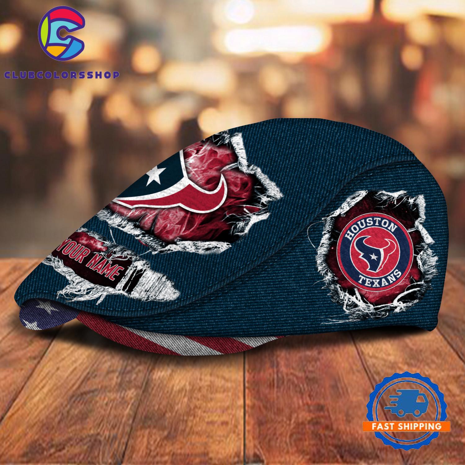 NFL Houston Texans Special Football Team Logo Custom Jeff Cap Design