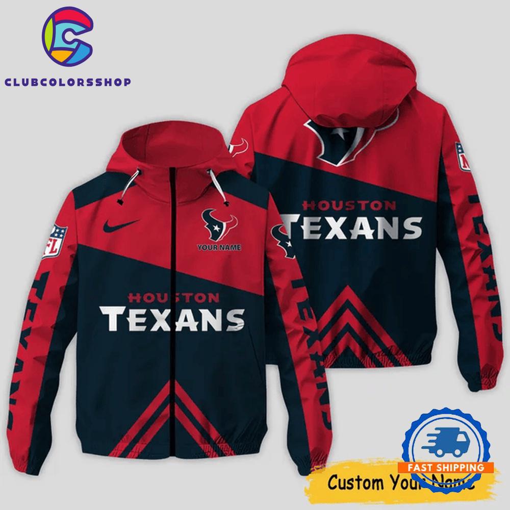 NFL Houston Texans Windbreaker Outdoor Jacket, Football Outdoor Jacket Design