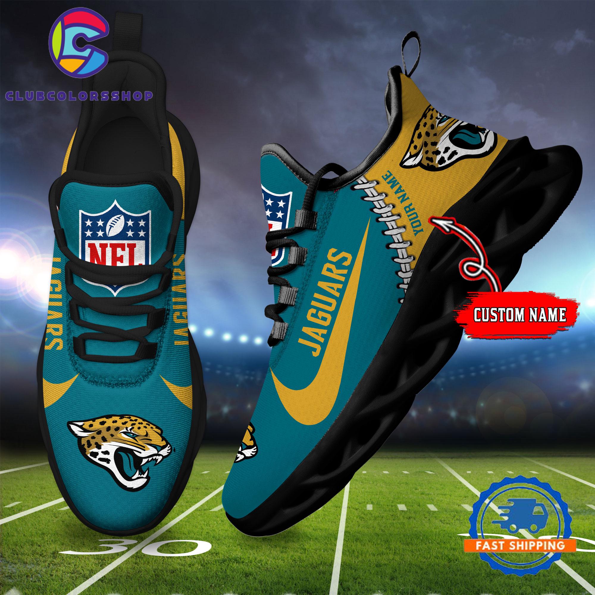 NFL Jacksonville Jaguars Football Team Custom Name Max Soul Shoes