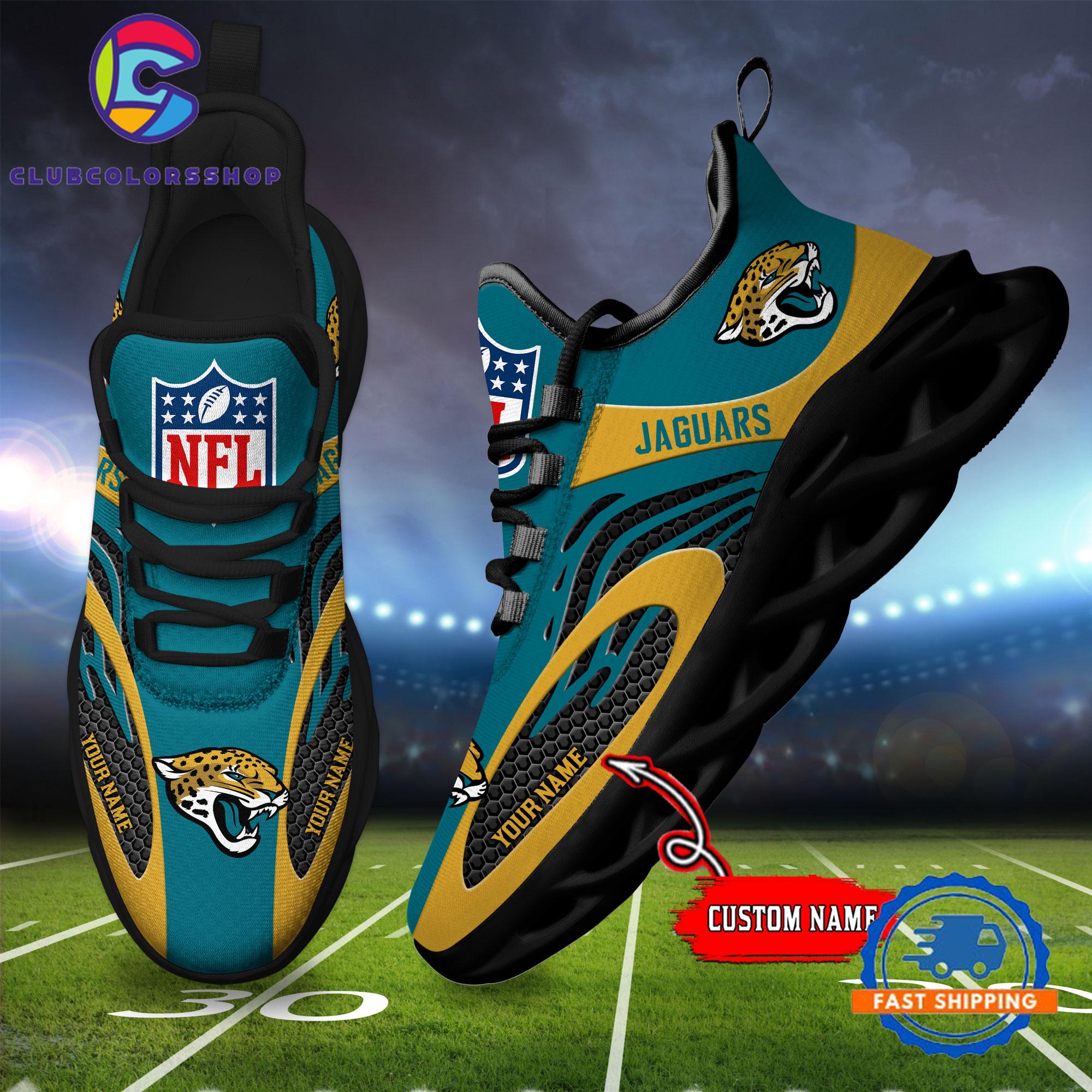 NFL Jacksonville Jaguars Max Soul Shoes, Football Team Design Sneaker