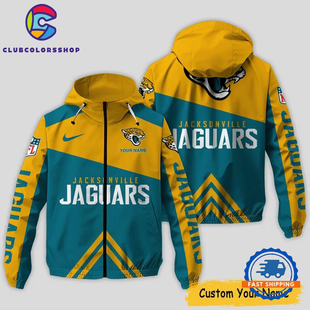 NFL Jacksonville Jaguars Windbreaker Outdoor Jacket, Football Outdoor Jacket Design