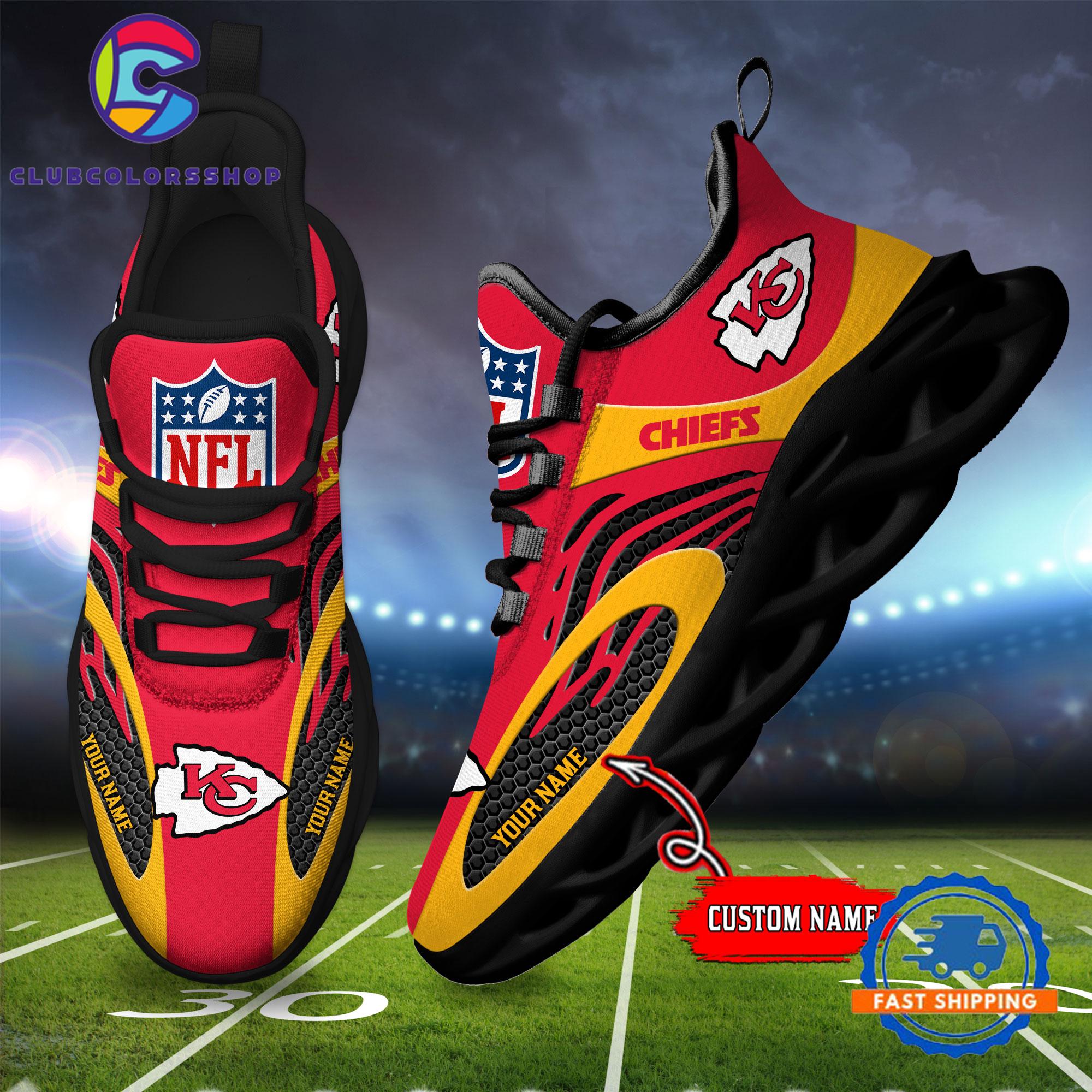 NFL Kansas City Chiefs Max Soul Shoes, Football Team Design Sneaker