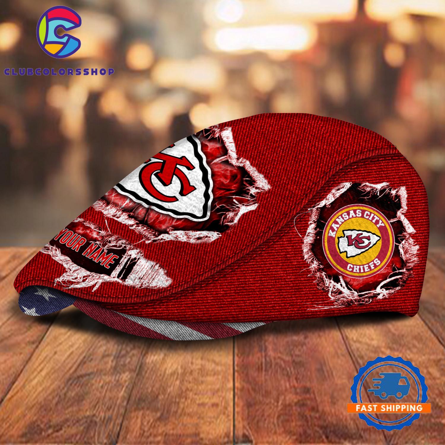 NFL Kansas City Chiefs Special Football Team Logo Custom Jeff Cap Design