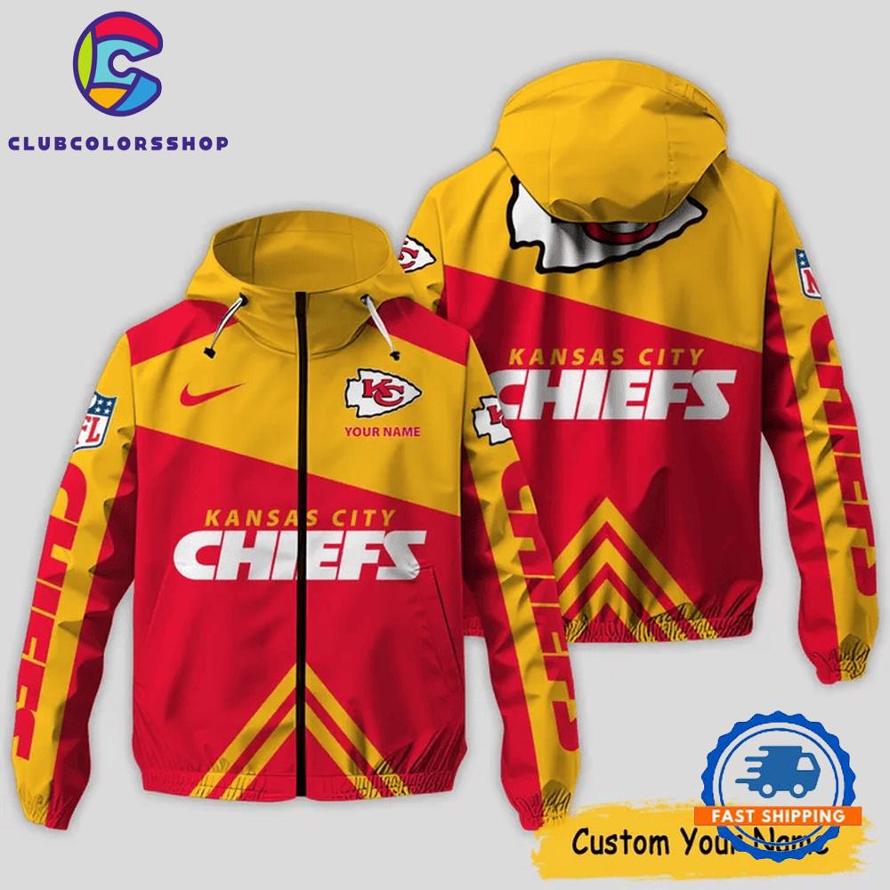 NFL Kansas City Chiefs Windbreaker Outdoor Jacket, Football Outdoor Jacket Design