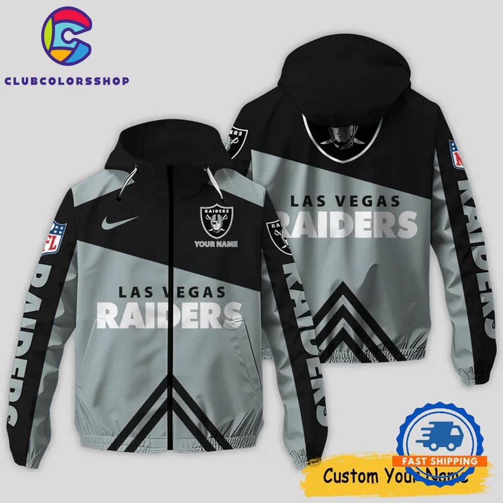 NFL Las Vegas Raiders Windbreaker Outdoor Jacket, Football Outdoor Jacket Design