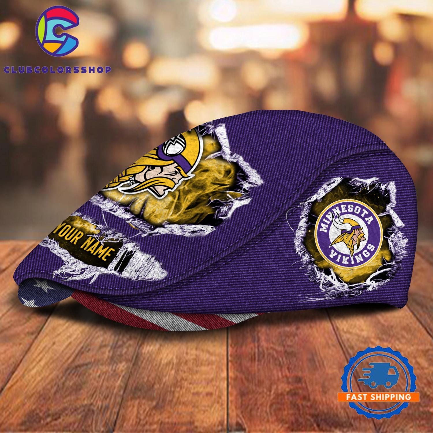 NFL Minnesota Vikings Special Football Team Logo Custom Jeff Cap Design