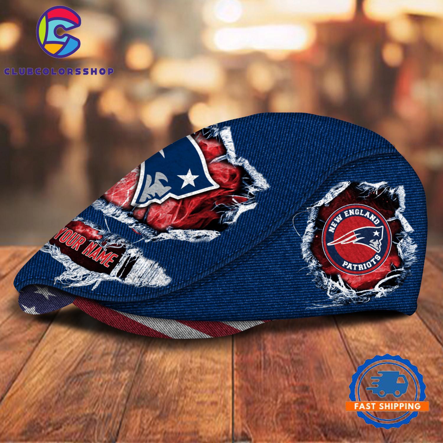 NFL New England Patriots Special Football Team Logo Custom Jeff Cap Design