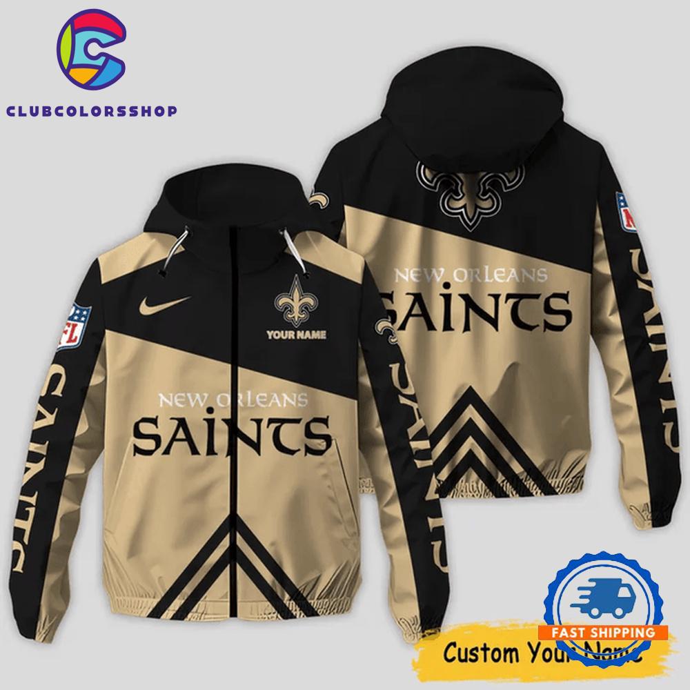 NFL New Orleans Saints Windbreaker Outdoor Jacket, Football Outdoor Jacket Design