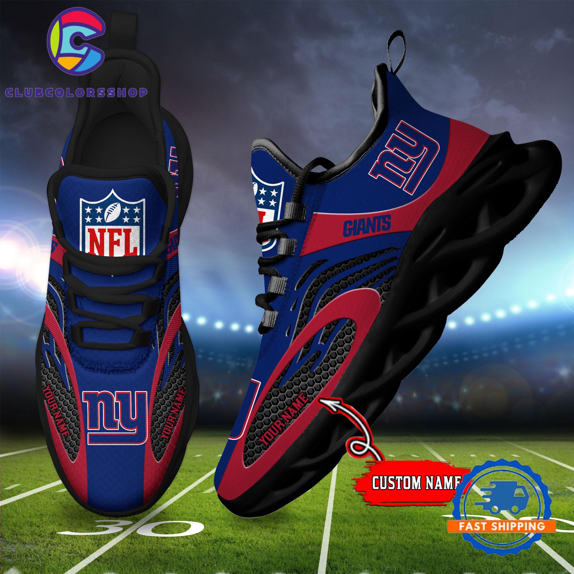 NFL New York Giants Max Soul Shoes, Football Team Design Sneaker