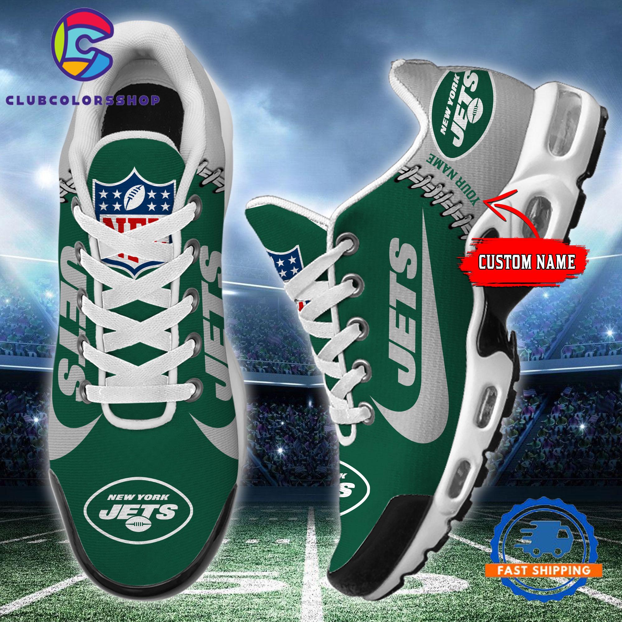 NFL New York Jets Custom Name Air Max Plus Shoes, Football Team TN Shoes Design