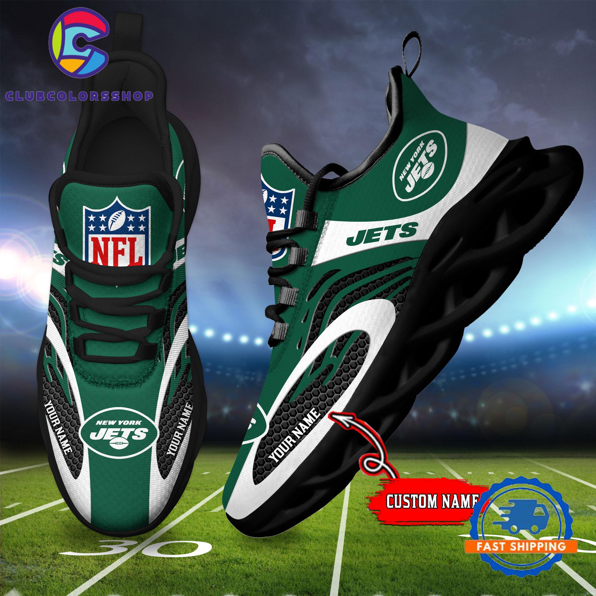 NFL New York Jets Max Soul Shoes, Football Team Design Sneaker