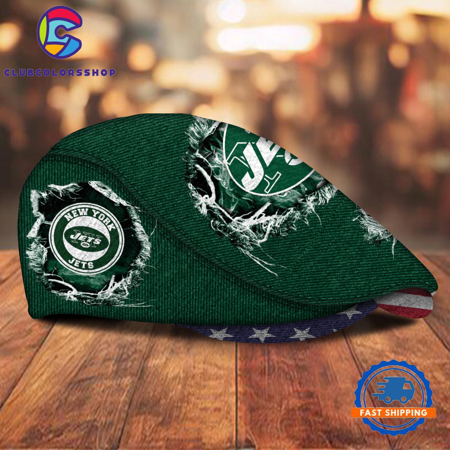 NFL New York Jets Special Football Team Logo Custom Jeff Cap Design NFL New York Jets Special Football Team Logo Custom Jeff Cap Design
