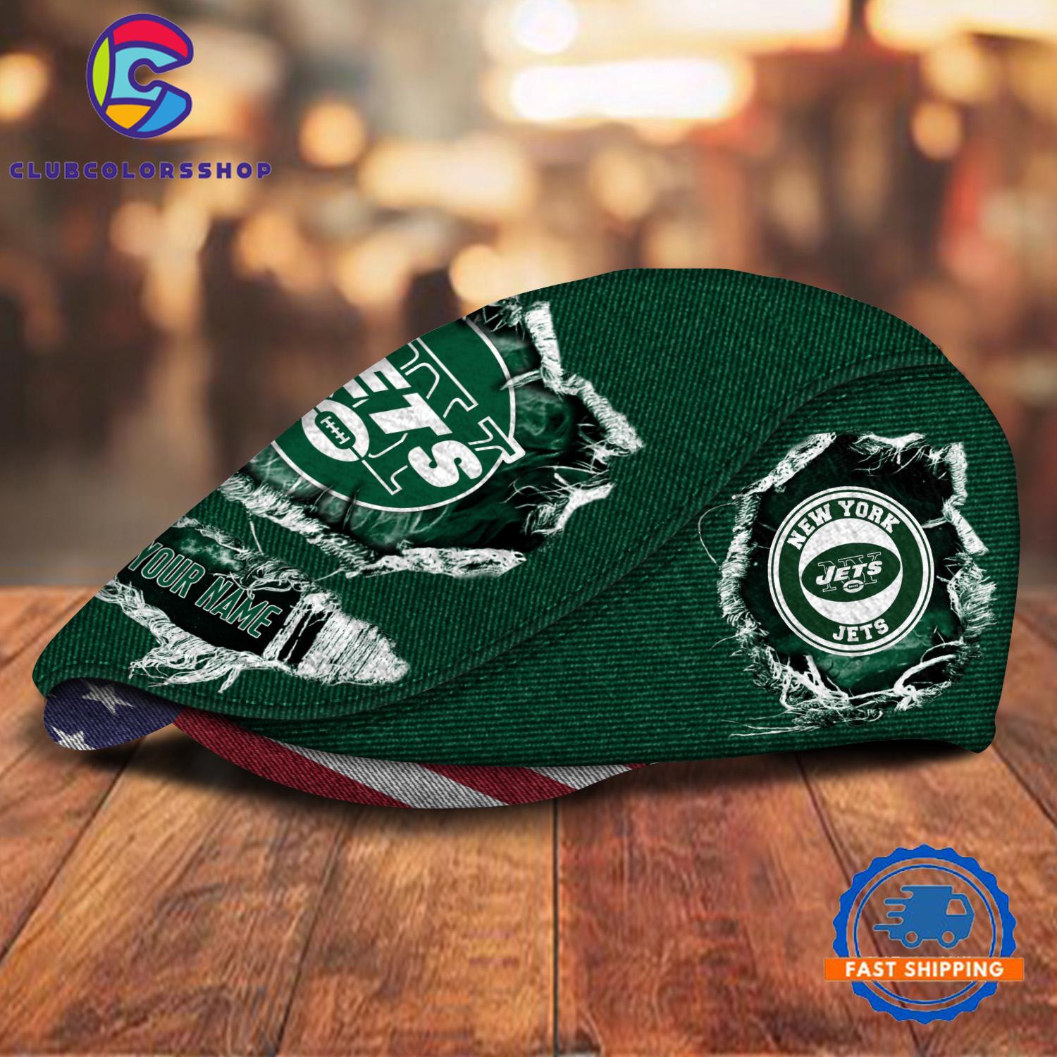 NFL New York Jets Special Football Team Logo Custom Jeff Cap Design
