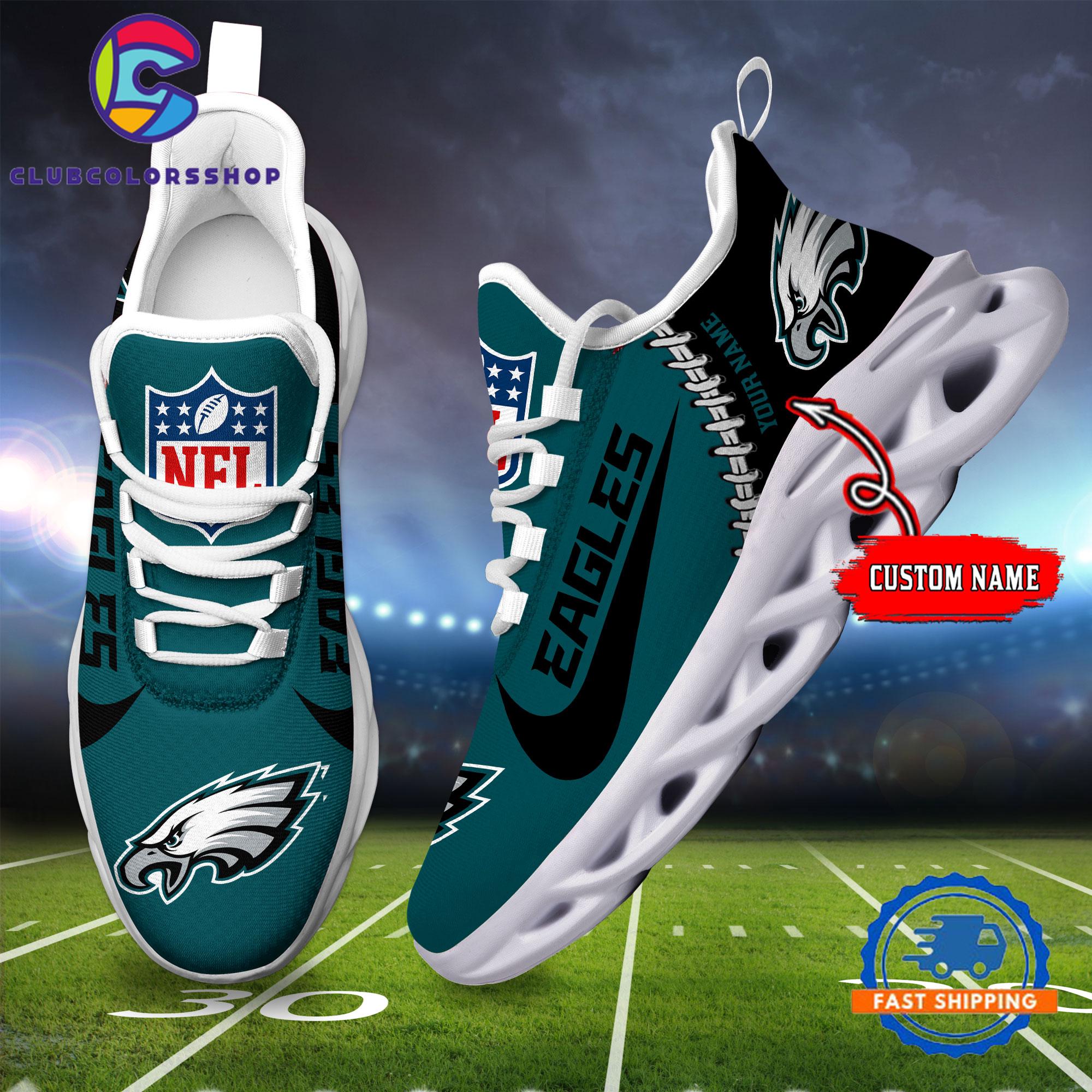 NFL Philadelphia Eagles Football Team Custom Name Max Soul Shoes NFL Philadelphia Eagles Football Team Custom Name Max Soul Shoes
