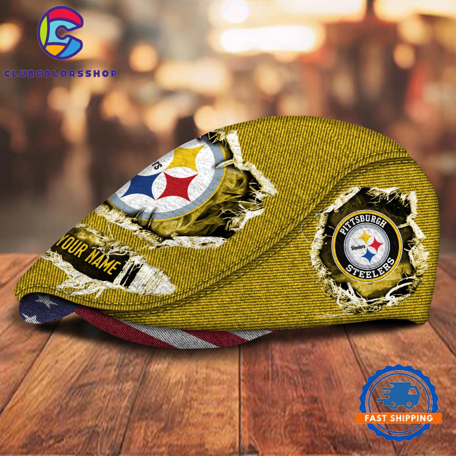 NFL Pittsburgh Steelers Special Football Team Logo Custom Jeff Cap Design