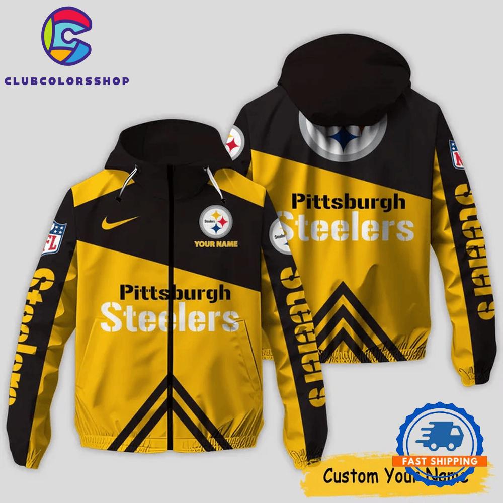 NFL Pittsburgh Steelers Windbreaker Outdoor Jacket, Football Outdoor Jacket Design