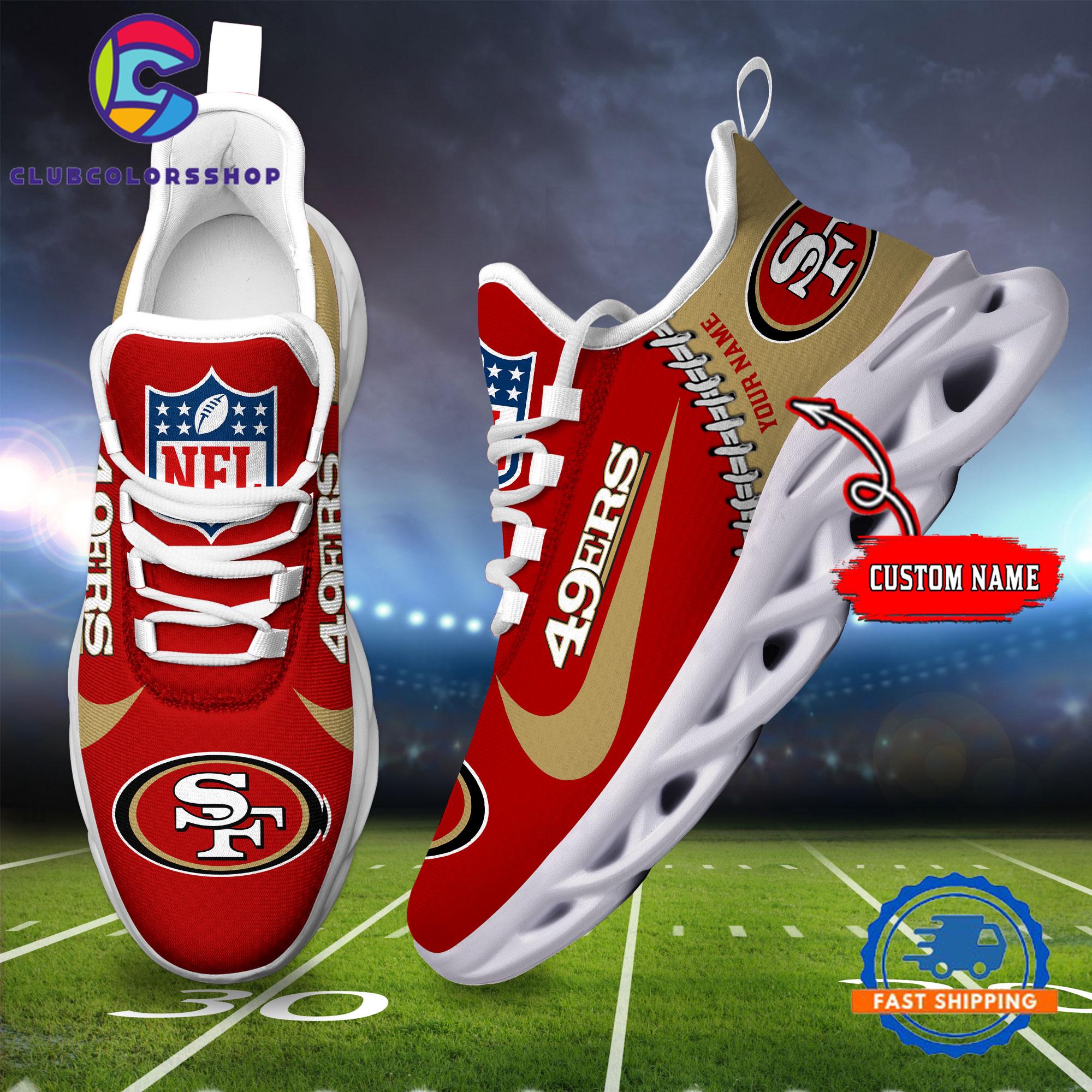 NFL San Francisco 49ers Football Team Custom Name Max Soul Shoes NFL San Francisco 49ers Football Team Custom Name Max Soul Shoes