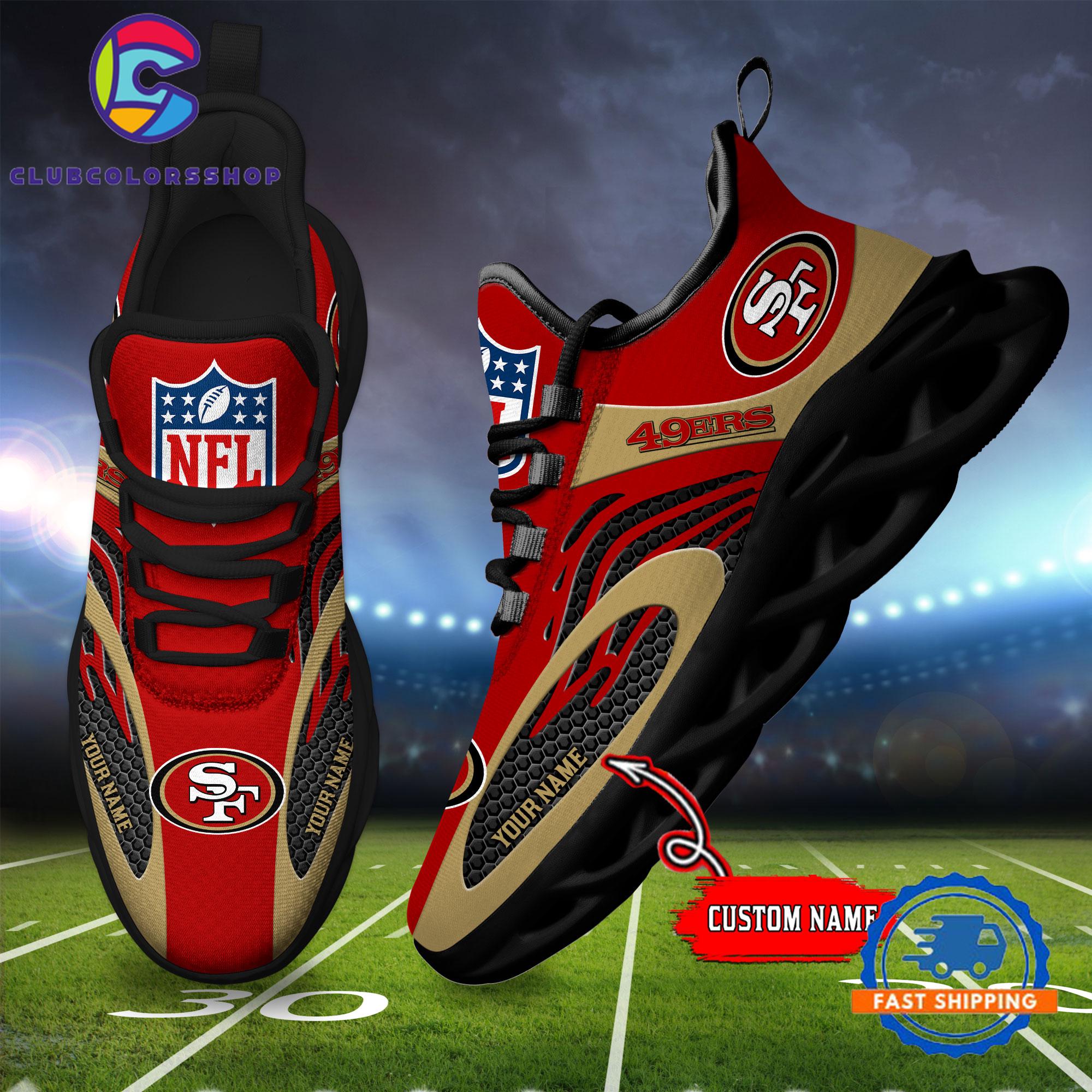 NFL San Francisco 49ers Max Soul Shoes, Football Team Design Sneaker